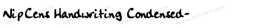 NipCens Handwriting Condensed字体转换
